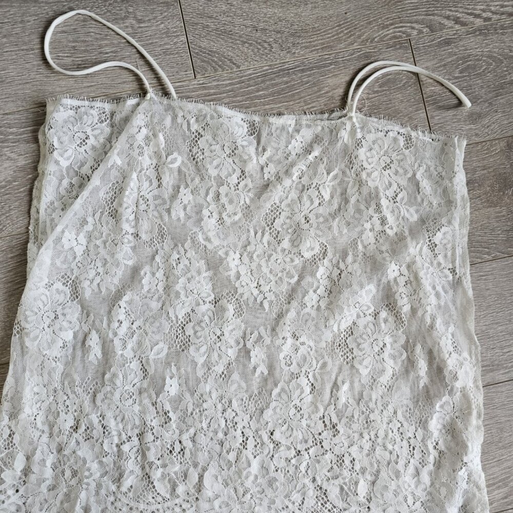 Basic White Lace Cami Slip - Picture 2 of 5